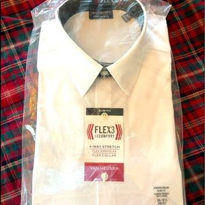 Men’s Large slim fit stretch collar shirt